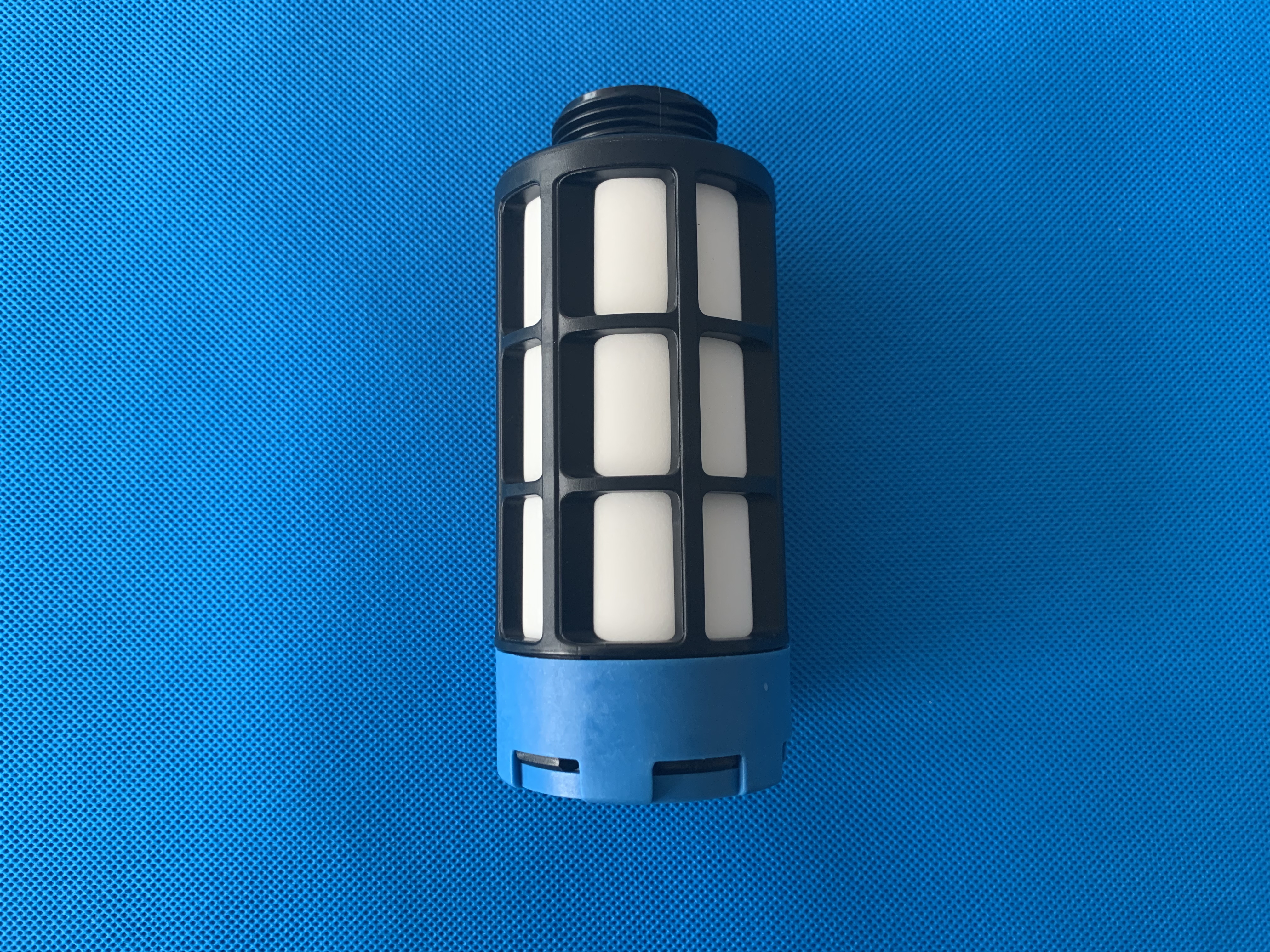Silenciador de plástico especial G1/8 azul para máquina
